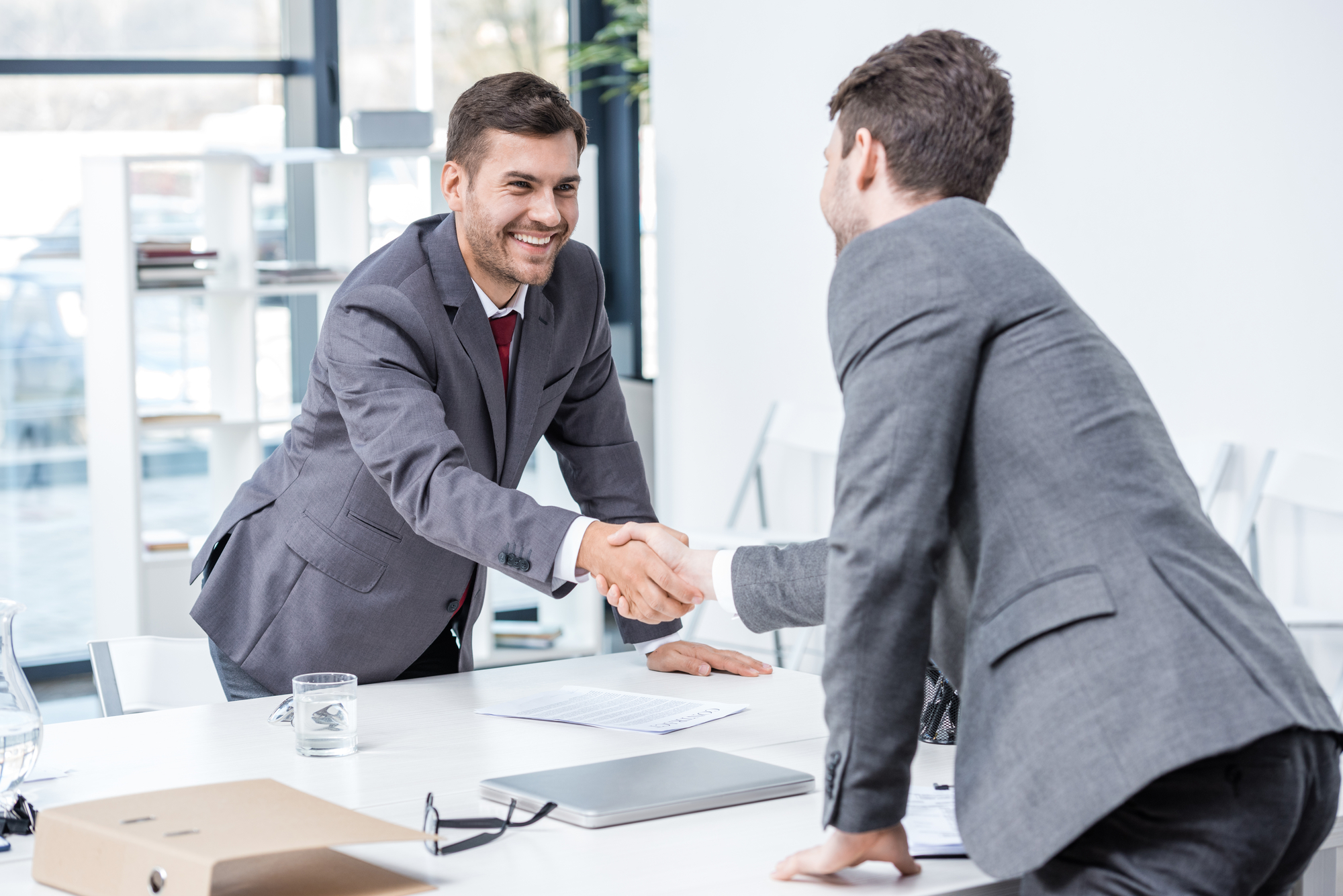 Businessmen shaking hands