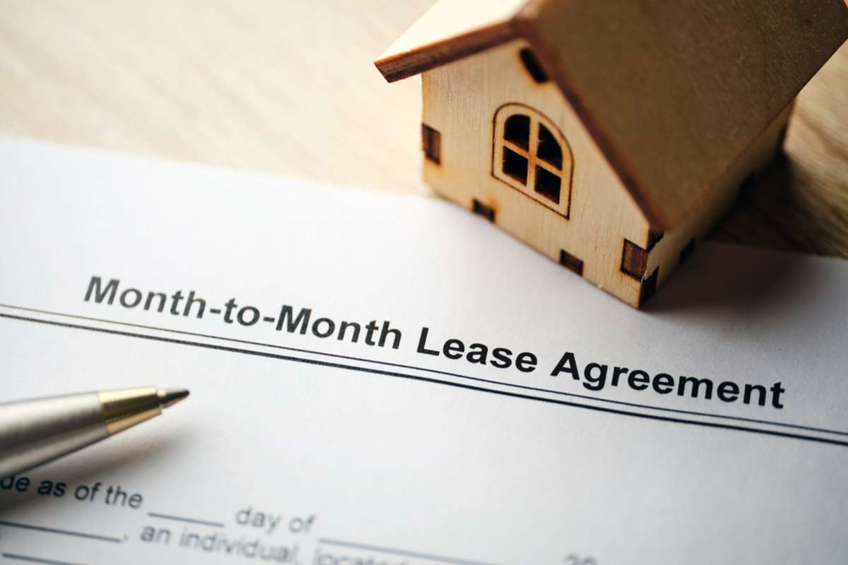 Legal document Month-to-Month Lease Agreement on paper