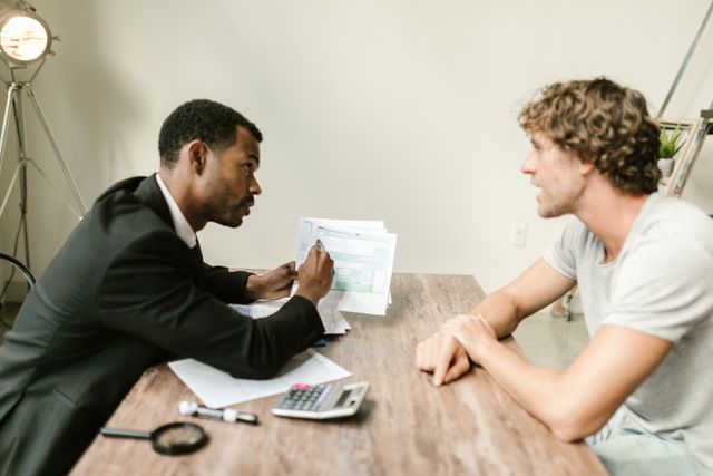 Jacksonville landlord having a conversation with a property manager
